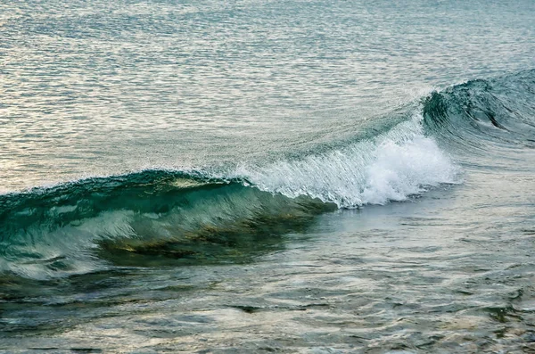 Hullámok a tengerparton, a Bajkál-tó decemberben — Stock Fotó