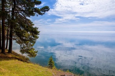 Çam, Deniz Baykal ile su yansıması ile bulutlar