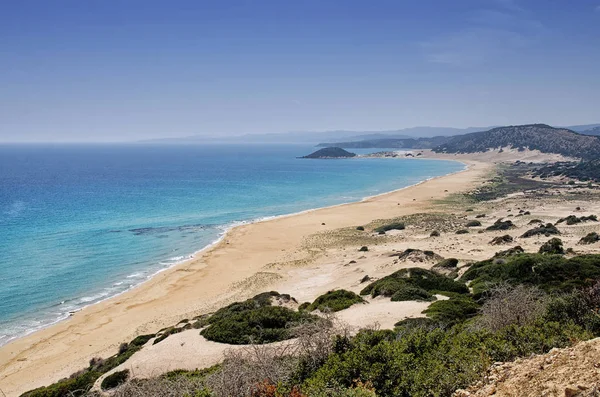 Golden Beach the best beach of Cyprus, Karpas Peninsula, Cyprus — Stock Photo, Image