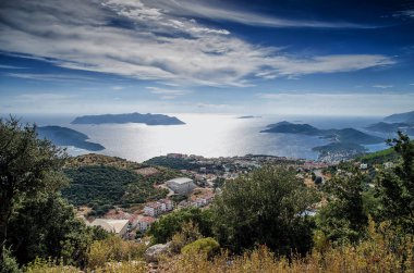 Kaş, iller Antalya, Türkiye - 28 Eylül 2015:city ve bağlantı noktası Kash Türkiye'nin Akdeniz sahil üzerinde