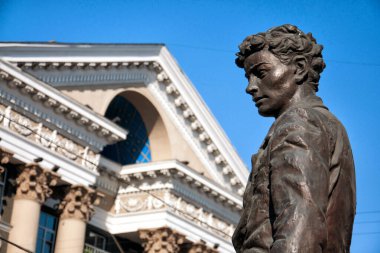 Rusya, Irkutsk - 26 Şubat 2011: Rus Sovyet düzyazı yazarı ve oyun yazarı Alexander Vampilov 'un Baskını