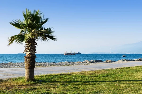 Türkiye, Hatay - 24 Ağustos 2019: Akşamları Hatay, Türkiye 'de İskender' in güzel deniz manzarası