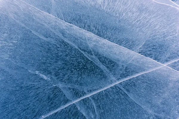 Όμορφη πάγο της λίμνης Baikal με αφηρημένες ρωγμές — Φωτογραφία Αρχείου