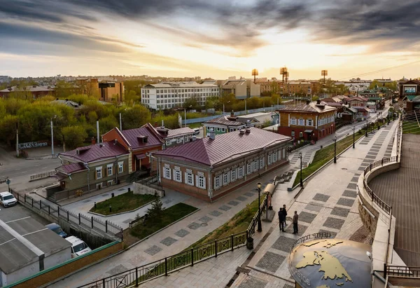 Irkutsk Ryssland Maj 2020 130 Kvartal Kvartalet Irkutsk Sloboda Ett — Stockfoto