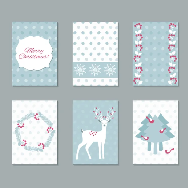 Set of Christmas Cards — Stock Vector