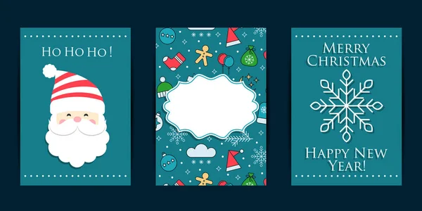 Set cartoline di Natale — Vettoriale Stock