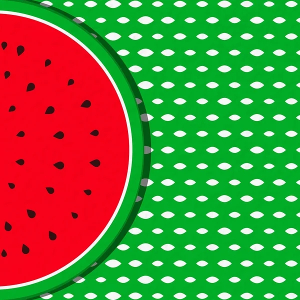 Sommaren bakgrund med vattenmelon frukt — Stock vektor