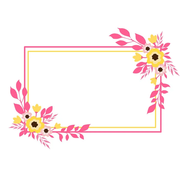 Marco floral cuadrado — Vector de stock