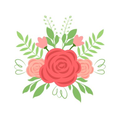 bouquet with roses and herbs