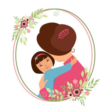 Tropikal yeşil ve mavi yapraklı vektör illüstrasyonu