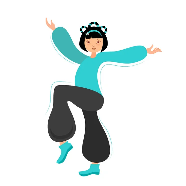 Vector illustration of tai chi and qigong exercises