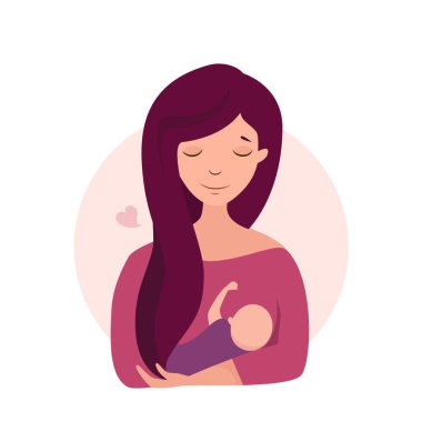 Emzirme bebeğinin stok vektör çizimi