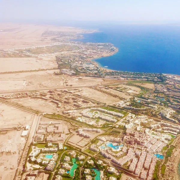 View of Sharm El Sheikh, Egypt from airplane — ストック写真