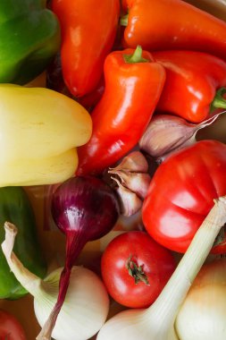  Taze organik sebze yığın 