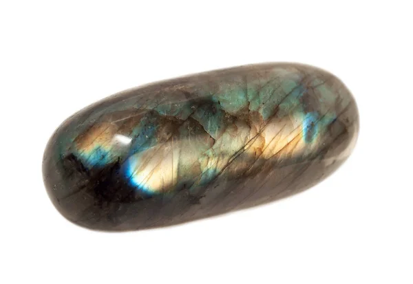 Nice labradorite with fine blue diffraction or play of color. cl — ストック写真