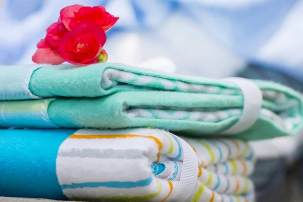 Colorful Receiving Blankets — Stock Photo, Image