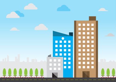 Düz tasarım şehir kurma