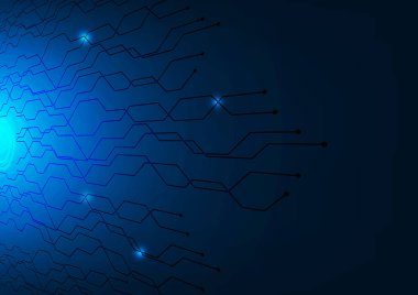 Koyu mavi tasarlamak teknoloji arka plan vektör çizim