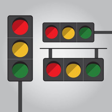Trafik ışığı vektör düz tasarımı