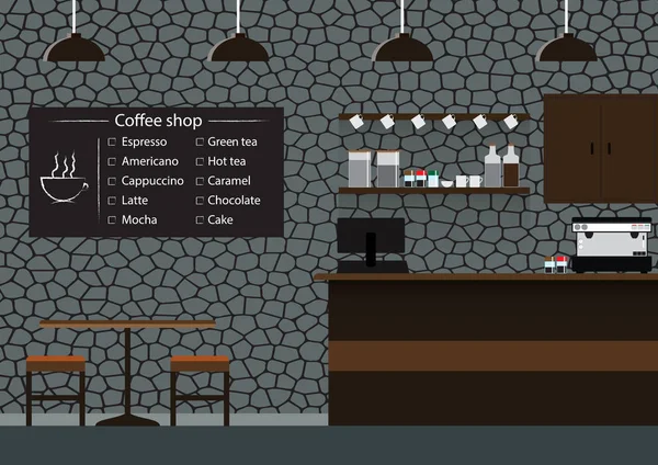 Coffeeshop Vektor Illustration — Stockvektor