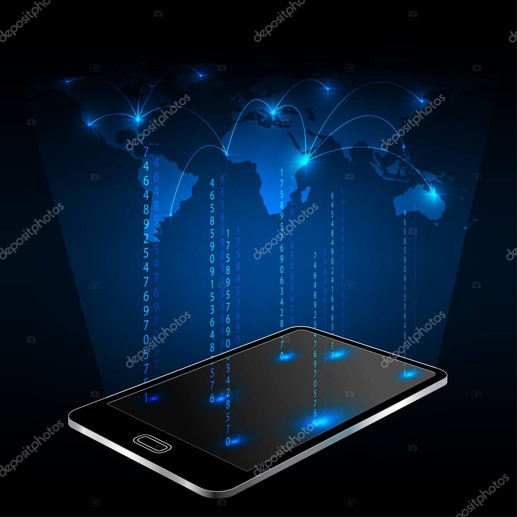 Smartphone Network Connection World 131697166 - WDRFree Vector illustration of Smartphone Network Connection World 131697166