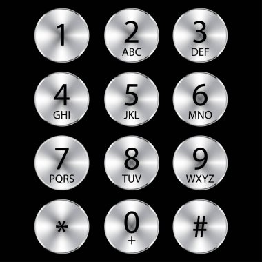 Alüminyum telefon daire düğmeleri