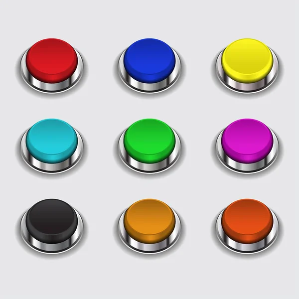 Ensemble de boutons colorés — Image vectorielle