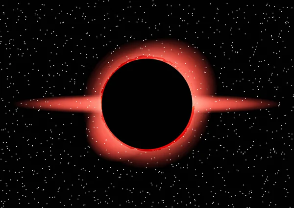 Zwart gat in de ruimte vectorillustratie — Stockvector