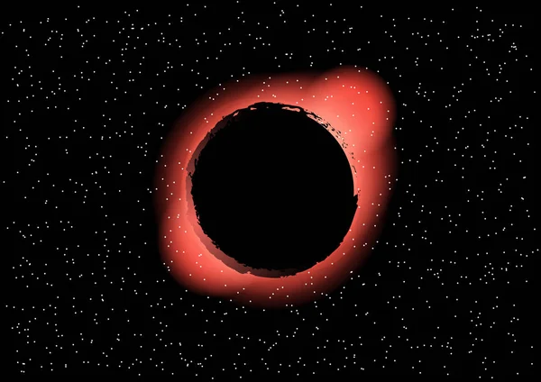Чорна діра в космосі Векторні ілюстрації — стоковий вектор