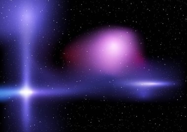 Renkli uzay vektör çizim