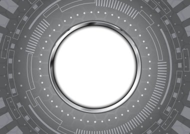 Soyut teknoloji daire alüminyum arka plan