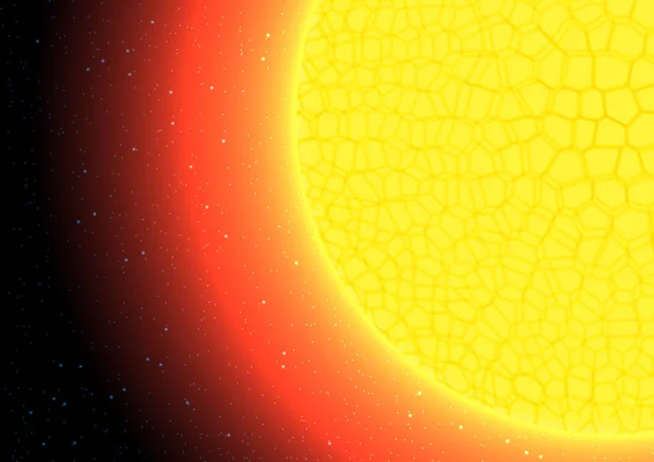 De zon close-up vectorillustratie — Stockvector