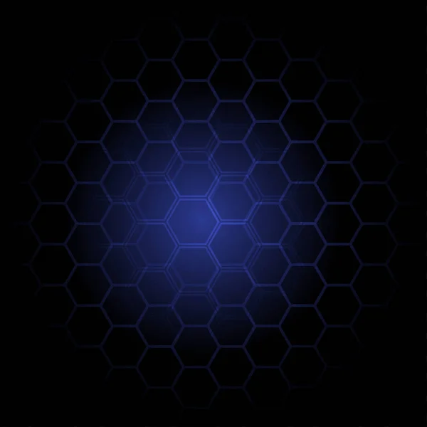 Abstrakt Mörk blå hexagoner vektor bakgrund — Stock vektor