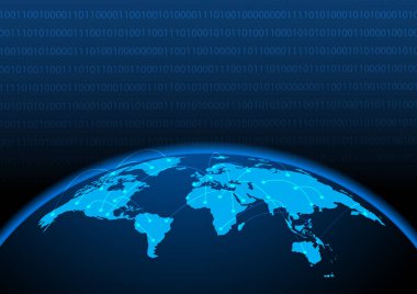 Bazı bu görüntünün bir şekilde döşenmiş soyut küresel veri bağlantı Nasa tarafından