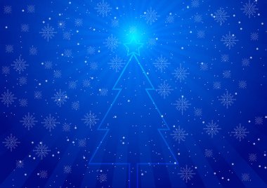 Mavi Noel vektör çizim