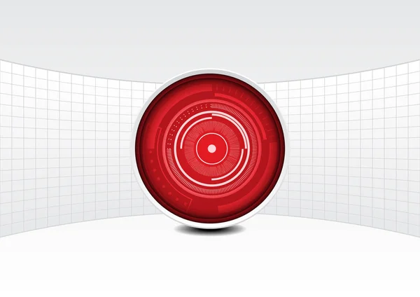 Abstract red circle technology on white background vector illustration