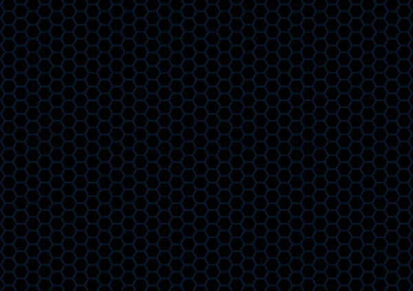 Blauwe zeshoek op zwarte achtergrond vectorillustratie — Stockvector
