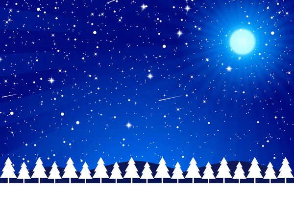 Ilustracja wektorowa noc Bożego Narodzenia — Wektor stockowy