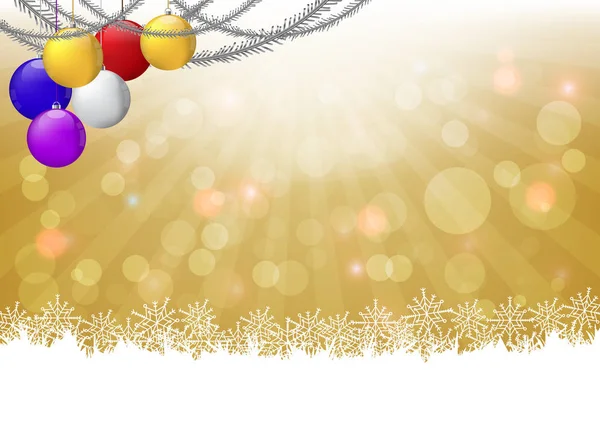 Festa di luce di Natale con illustrazione vettoriale fiocco di neve — Vettoriale Stock