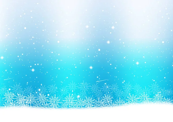 スノーフレーク クリスマス背景 — ストックベクタ