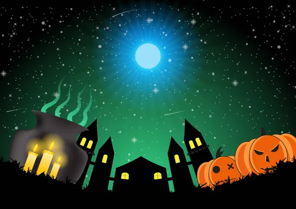 Halloween bakgrund vektor illustration — Stock vektor