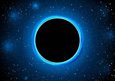 Uzay vektör çizim içinde kara delik