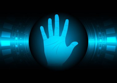 Vektör el soyut teknolojik altyapı