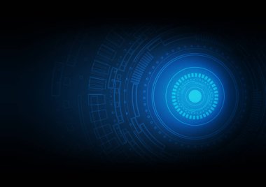 soyut daire teknoloji arka plan vektör çizim