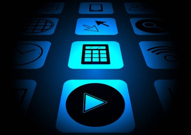 Soyut smartphone uygulama vektör çizim