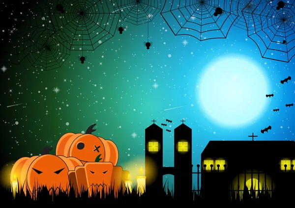 Halloween fundo vetor ilustração — Vetor de Stock