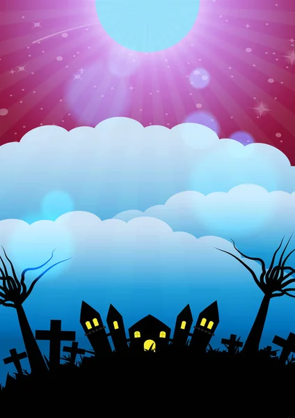 Halloween affisch vector bakgrund — Stock vektor