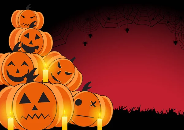 Halloween pumpkin transparent tło wektor tle halloween — Wektor stockowy