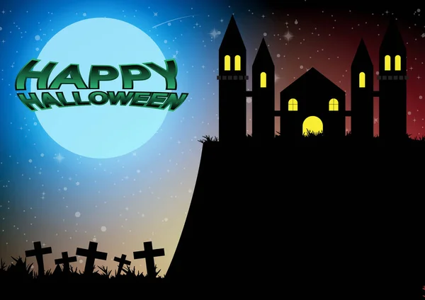 Illustration vectorielle Halloween heureuse — Image vectorielle