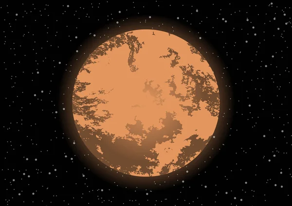 O planeta vermelho mars vetor espaço fundo —  Vetores de Stock